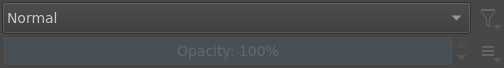 The blending mode dropdown list